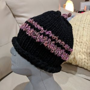 Hand knit beanie